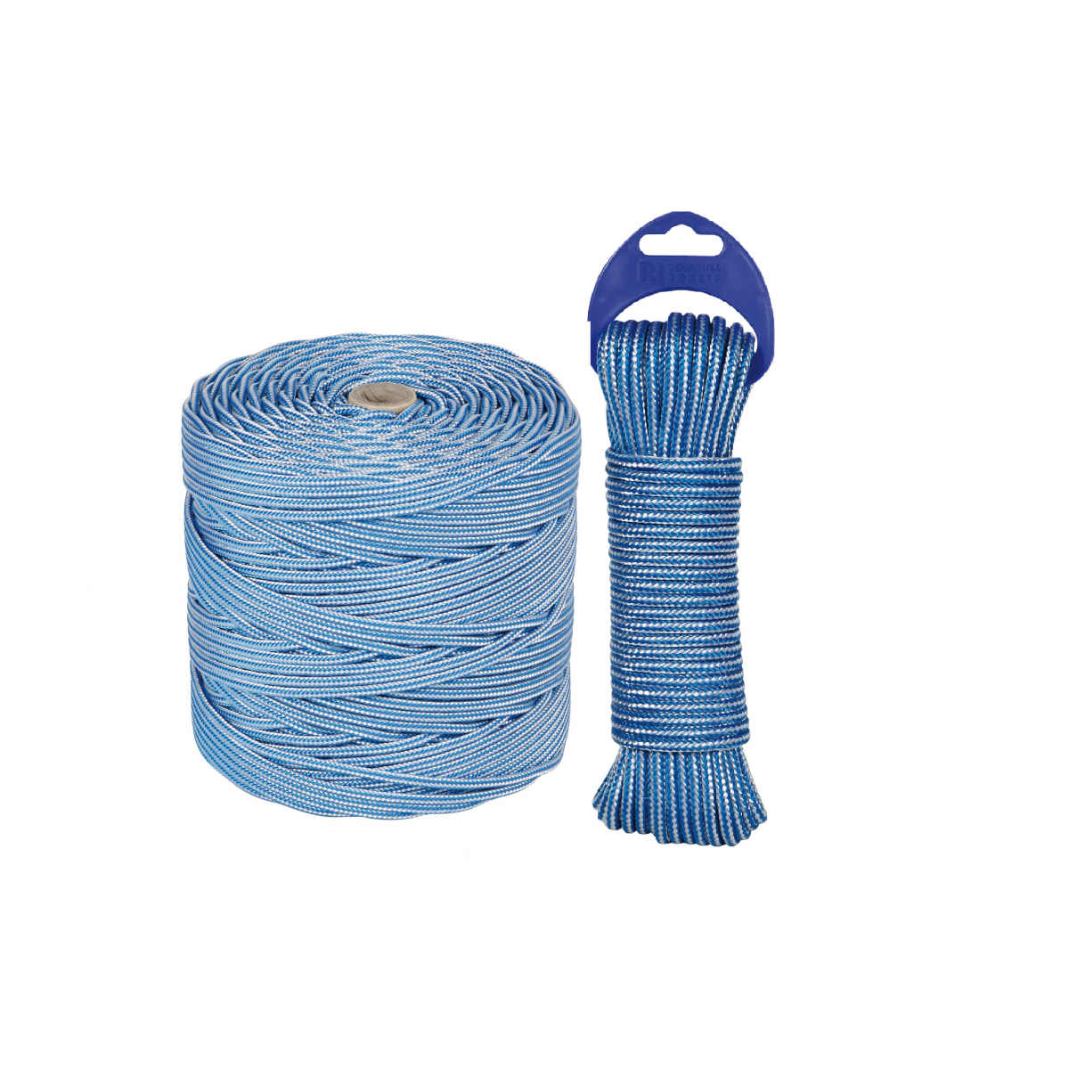 Cuerda Cable Polipropileno 6mm 4 Cabos Bobina Azul 24 Kg